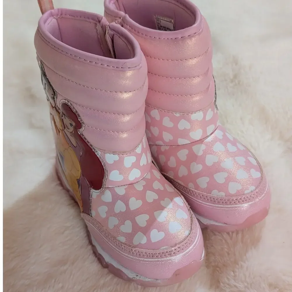 Disney Princess | Light Up Winter Snow Boots | Girls Size 9